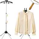 1 Pack Adjustable Shirt Display Stand 32-63 Inch, Foldable Clothing Display Stand Mannequin Torso for Retail Vendors, Multi-Use Steamer Rack Stand for Clothes Garment (1) (1 Pack)