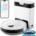 Lefant Robot Vacuum and Mop Combo, 8 Weeks Self-Emptying with Dual Dustbin Options, 6000Pa LiDAR Robotic Vacuum Cleaner with Precision Mapping, 240mins, Carpet Detection, WiFi/App/Alexa, M2S Pro (White)