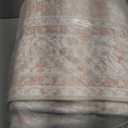 Nursery Rug for Baby Girl Neutral Blush Pink Boho Floral Washable Soft Faux Wool Area Rugs for Living Room Bedroom,5x8