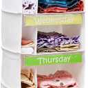 Houseables Kids Clothes Organizer, Weekly Clothes Organizer for Kids, Outfit Organizers, Closet Daily Outfit Storage, Monday through Friday Clothing, Day of the Week, Weekday, School, Hanging, 6 Shelf