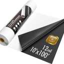 10' x 100' Crawl Space Vapor Barrier, 12 Mil Plastic Sheeting, Drop Cloth Covering for Crawl Space Encapsulation, Basement, Heavy Duty Polyethylene Black/White Panda Film (12mil 10'x100')