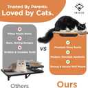 INICIO Cat Shelves Dog Proof Feeding Station with Wall Mounted Shelves, 3 Steps for wall with Floating Shelf for Cats Up to 15lbs, Includes Attached Cat Food Bowl for Convenient Feeding Brown