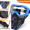 POKONBOY 4 Pack Tactical Mask for Kids, Safety Goggles Compatible with Nerf Rival, Apollo, Zeus, Khaos, Atlas, & Artemis Blasters Age 8+ Years Old