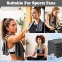 Honoson 30 Pack Cooling Towels 27"x16" Microfiber Neck Cooling Towel with Pouches, Reusable Sports Towel for Gym Running Golf Workout Outdoor Heat(Dark Grey)