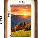8x10 Solid Wood Picture Frame with Mat, Walnut Wooden Photo Frame with Tempered Glass, Tabletop or Wall Mounted Display