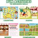 Learn by Sticker - Addition & Subtraction Workbook for Kids Ages 4-8, 8-12 - Create 10 Pages Sticker by Number Animal Sports Stars with Fun Games, Activities (Math)