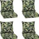 Arden Outdoor Deep Seat Cushion Set (4-Pack), 24 in x 24 in, Weather-Proof, Rain-Proof, Fade Resistant Patio Cushion for Chair, Sofa, and Couch Onyx Cebu