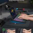 Wireless Keyboard and Mouse Combo - 9 Backlit Effects, RGB, Ergo Wrist Rest, Phone Holder, 2.4G Full Size, Rechargeable, Sleep Mode, KM22 MAX Quiet Set for Computer, PC, Laptop, Mac, Windows- SABLUTE