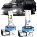 Suitable for 2007-2021 Honda CRV Super Bright Fog Light Bulbs, 6000K Cool White, 600% Brightness, 3570 CSP Chips Fog Lamps ReplacementPlug and Play, Pack of 2