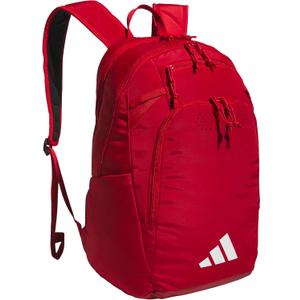 adidas Defender 5 Team Sports Backpack (33L) durable large athletic gym laptop travel bag (One Size, Power Red/White)