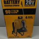4-Gallon Battery Powered Backpack Sprayer, Compatible with DeWalt 20V MAX, 0-90 PSI Adjustable, 100+ Gal Per Charge, Cordless Garden Sprayer for Lawn Care, Tool Only (Battery Not Included)