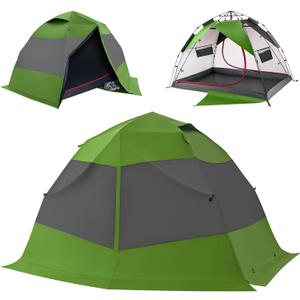 Camping Tent 2 Person, Waterproof & Blackout Double Layer Pop Up Outdoor Tent for Park, Picnic, Travel, Portable and Easy Setup
