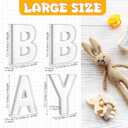 Mifoci 4 Pcs Large Baby Shower Food Trays 13.7" Charcuterie Board Letter Shaped Serving Platter Fillable Boxes for Gender Reveal Baby Shower Party Paper Chocolate Candy Decoration