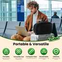 A-Pce Foldable Travel Seat Cushion-with Built-in HandlesMemory Foam Cushions for Relief of Lower Back, Sciatic, Butt and Tailbone Pain-for Home & Office Use, Perfect for Travel or Driving-Black, 46*44*8cm