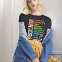 Women Preschool Teacher Shirt Preschool Crew Tshirt Rainbow Leopard Graphic Short Sleeve Tee Tops (Small)