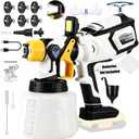 Cordless Paint Sprayer Compatible with DEWALT 20V MAX Battery (1400ML) | 1*LED Light, 6 Nozzles, HVLP Portable Spray Paint Electric for House Painting, Furniture, Cabinets, Outdoor (No Battery)