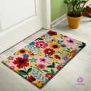 LUA VIKA Coir Door mats Outdoor - Botanic - Welcome mats for Front Door - Coir Doormat Outdoor Entrance - 16''x27.5''