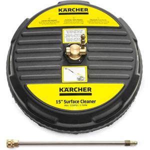 Krcher Pressure Washer Surface Cleaner 15", Quick Connect, 2600-3200 PSI, Ideal for Driveways, Patios, Decks, Sidewalks