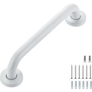 Grab Bars for Shower, 2 Pack 12-Inch Anti Slip Shower Handles for Elderly, Safety Shower Grab Bar, Stainless Steel Handicap Grab Bars for Bathroom (White 1" Diameter)