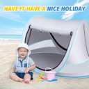 Baby Beach Tent, Pop Up Toddler Travel Bed for Boys or Girls, Sun Shade for Toddler Camping, Infant Portable Sun Shade, Summer Beach Baby