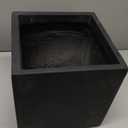 Kante 10 Inch Square Concrete Planter, Large Flower Pot with Drainage Hole for Indoor or Outdoor, Medorn Decor for Patio, Garden, Home, Black : Patio, Lawn & Garden