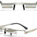 New Upgraded Lazy Glasses for Lying Down Bed Reading Watching TV Prism Glasses Light Metal Frame