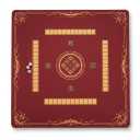 Mahjong Mat with Rules Card, Noise Reduction Non-Slip Mahjong Mat for Table Board Games Table Mat, Card Games, Tile Games, Dominoes (Red)