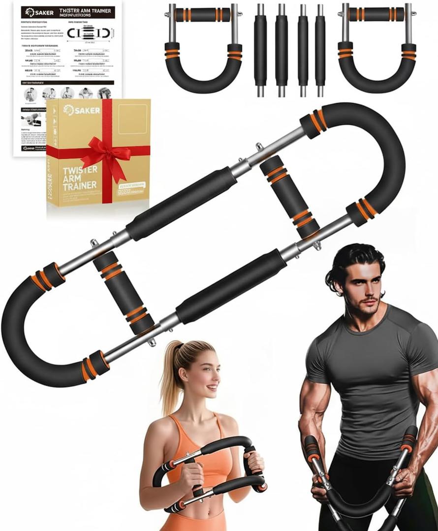 2026 New Saker PowerTwist Arm Trainer, Adjustable Forearm Strengthener, Arm Exercise and Chest Workout Equipment for Home Gym, for Men, Ideas for Fitness Enthusiasts