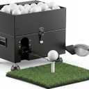 Range Reload Golf Ball Dispenser, Automatic Golf Ball Tee Up Machine for Driving Range, Golf Ball Launcher with 5 Rubber Tees - 60 Balls Capacity, Golf Training Equipment & Golf Simulator Accessories, Adjustable