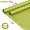 BEISHIDA 20 PCS Green Floral Wrapping Paper-Matte Waterproof Flower Wrapping Paper Bouquet for Florist Supplies, DIY Crafts, Gift Packaging, Wedding, Birthday Gift