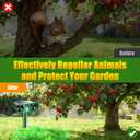 2026 Solar Ultrasonic Animal Repellent Outdoor Motion Activated Cat Deer RepellenSquirrel Raccoon Skunk Rabbit Dog Bird Deterrents Animal Repeller for Garden Yard - 4 Packs