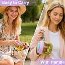 Juome Salad Pod with Dressing Container - Leakproof Salad Container for Lunch with Lid & Spoon, Reusable Salad Jar for Meal Prep & Food Storage, Suitable for Home, Outdoor Travel (Purple)