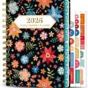 Ymumuda 2026 Planner, Daily Weekly and Monthly PlannerJan 2026 - Dec 2026, 8.4" x 6.3", 2026 Calendar Planner Book with Tabs, Spiral Notebook with Inner Pocket for Office Home School Supplies