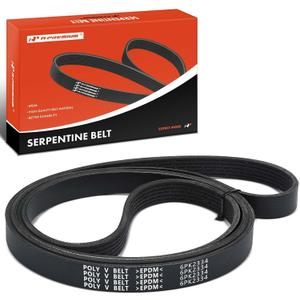 A-Premium 91.85 In Engine Serpentine Belt Fit For Ford, Audi, GMC, Hyundai, Jeep, Chevy, Buick, Laforza, Lincoln, Mazda & Mercury Cars - Escape, Fusion, Mustang, E-150 Econoline, Q5, Q7, A6, A8