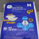 MED PRIDE Maximum Absorbency Adult Briefs for Incontinence with Refastenable Tabs - Ultra-Absorbent Adult Diapers for Men & Women- Bladder Control Unisex Disposable Underwear (Medium - Bag of 12)