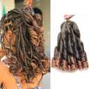 French Curl Braiding Hair 12Inch 8Packs French Curl Crochet Braids Short Curly Crochet Hair Skin-friendly Bouncy Synthetic knotless Braiding Extensions (1B/30, 12inch)