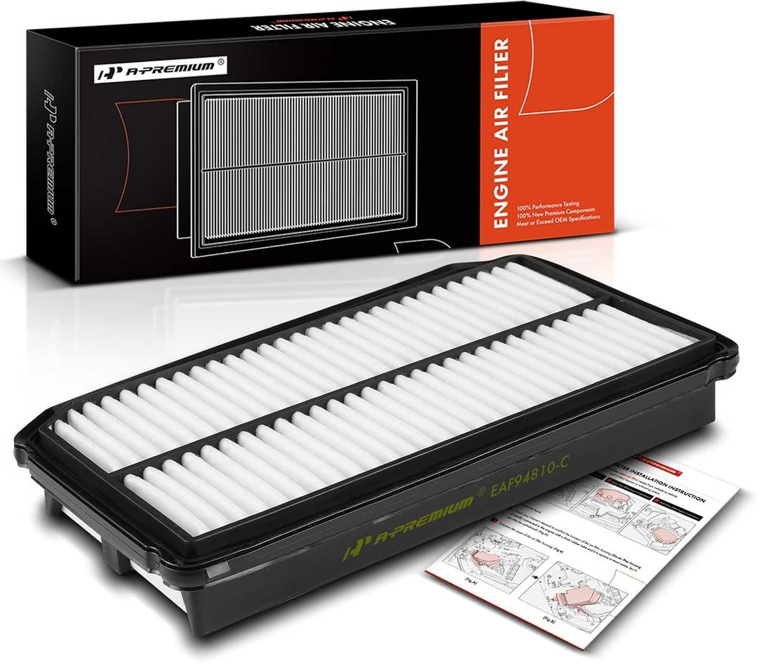 A-Premium Engine Air Filter Compatible with Honda Odyssey 2002 2003 2004 3.5L, Replace# 17220P8FA10