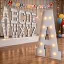 4FT Marquee Letters A, Large Light up Letters for Graduation Decorations, Big Light Sign for Proposal Birthday Wedding Engagement Baby Shower, Marquee A for Anniversary Party Supplies