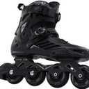 LIKU Black Professional Inline Skates Unisex (Men 11,Women 12)