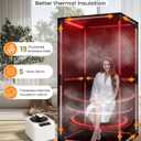 KASUE Portable Infrared Sauna, Steam Sauna Box with XL Steamer, 5-Layer Waterproof & Heat Insulation for Relaxation, Detoxification, Muscle Pain Relief Indoor & Outdoor(Obsidian Black)