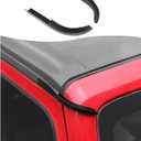 Hoolcar Hardtop Rain Diverter Drip Rail Extension Rain Gutter Compatible with Jeep Wrangler JK JKU 2011-2017, Exterior Accessories