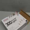 PREXTEX 300 Count Clear Christmas Tree Lights with White Wire - 60 ft Warm White Incandescent Lights for Indoor or Outdoor Use - Holiday String Light for Christmas Trees, Patios, Fences, and More