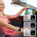 Smart Watch, Smartwatches for Men Women, 1.85" HD Fitness Tracker (Answer/Make Calls), 120+ Sport Modes, Heart Rate/Sleep Monitor, IP68 Waterproof Fitness Watch, Smartwatch (Purple)