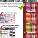 2026 World Soccer Cup Extra Large Schedule Poster 43in x 32in, 48 teams Soccer Jersey Bunting Banner Country String Flags, Tournament Schedule Soccer Matches Wall Chart for Home Office bar football club Decorations (Red)