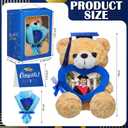 Seenelling 9 Inches 2026 Graduation Bear Set Personalized Graduation Gifts Box with Heart Picture Photo Frame Graduates Grad Keepsake for Commemorative Congratulations Animal Her Him(Blue)