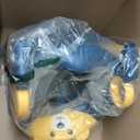 Potty Training Seat, Upgrade Toddler Toilet Seat for Kids Boys Girls, 2 in 1 Potty Training Toilet, Splash Guard Anti-Slip Pad Step Stool(Blueyellow-Pu)