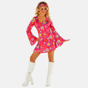 Morph Hippie Costume Women 70s Dress Outfits 60s Vintage Style Hippie Dress Costume for Women Retro Festival Wear XXL