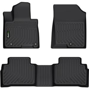 Floor Mats Custom for 2022-2026 Hyundai Tucson (No Hybrid Models) All Weather Protection TPE Heavy Duty Non-Slip Automotive Floor Liners Fits Front& 2nd Row Full Set Accessories, Black