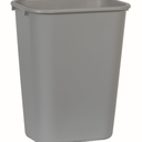 Rubbermaid Commercial Products Deskside Wastebasket/Trash Can, 10.25-Gallon/41-Quart, Gray, Plastic, Garbage Can for Home/Office, Fits Under Desk/Sink/Cabinet, 2Pack
