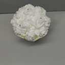 Wedding Bouquets for Bride, Wedding Bridal Bouquet Crystal Diamond Silk Roses, Bride Bridesmaid Wedding Hand Roses Bouquet Artificial Flowers Bouquet for Wedding Churches Parties (Beige)